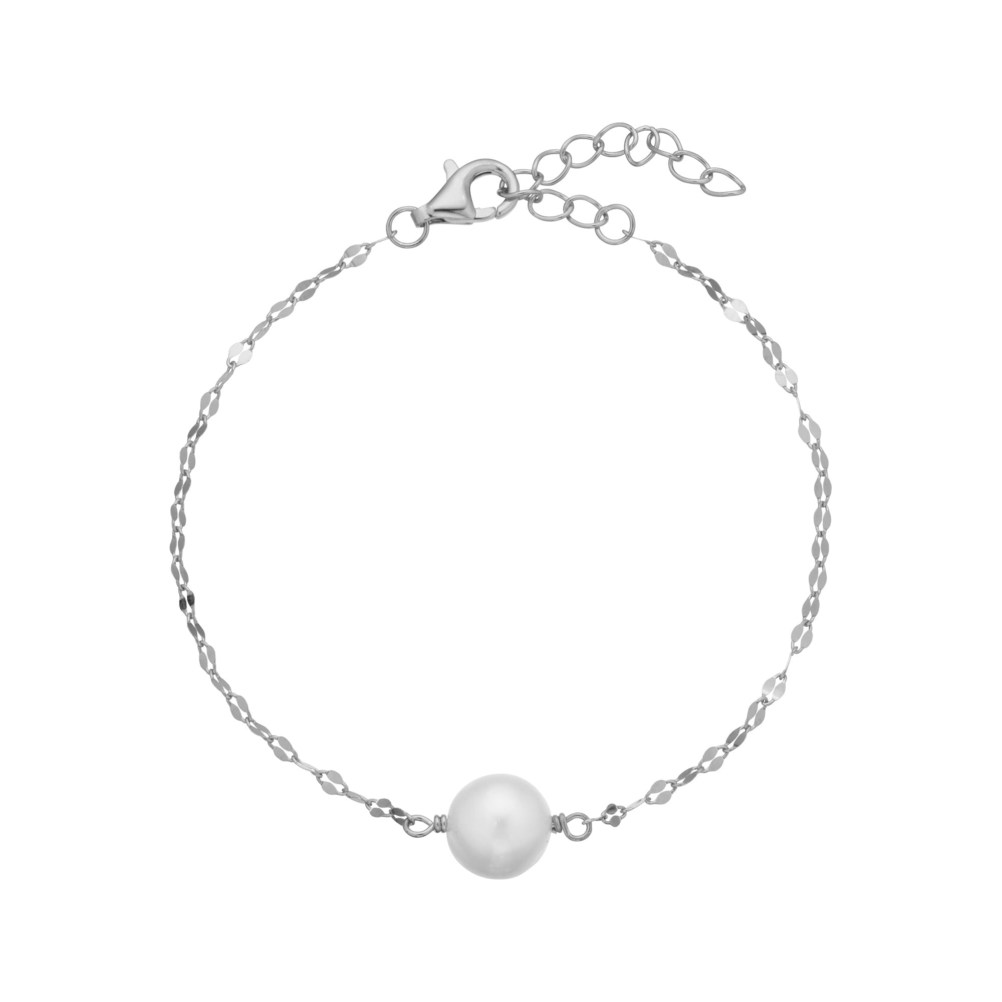 Se LuvaLu Jewellery - Marseille Pearl armbånd, 16+3cm Sølv hos Vibholm.dk