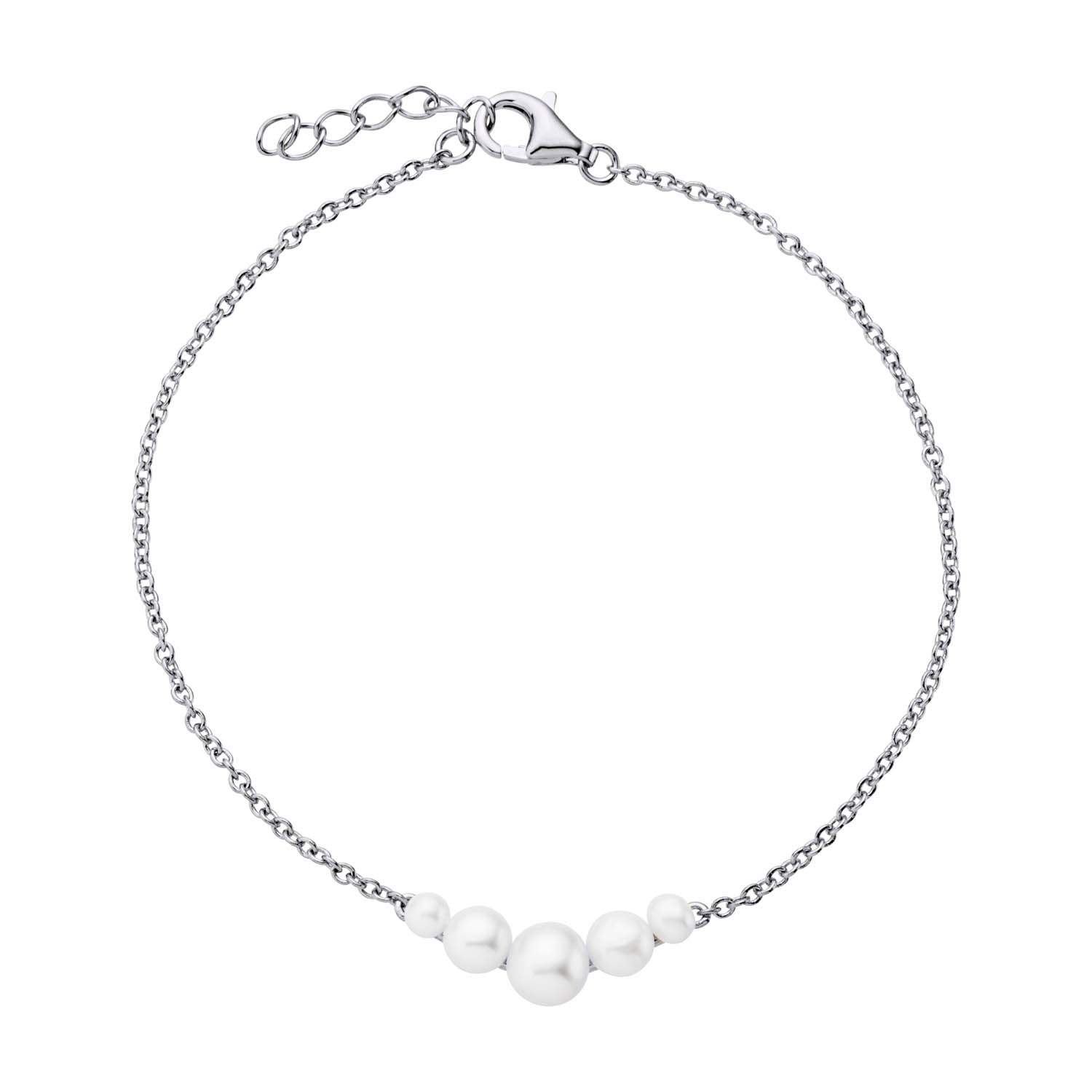 Se LuvaLu Jewellery - Pearly V armbånd Sølv sterlingsølv hos Vibholm.dk