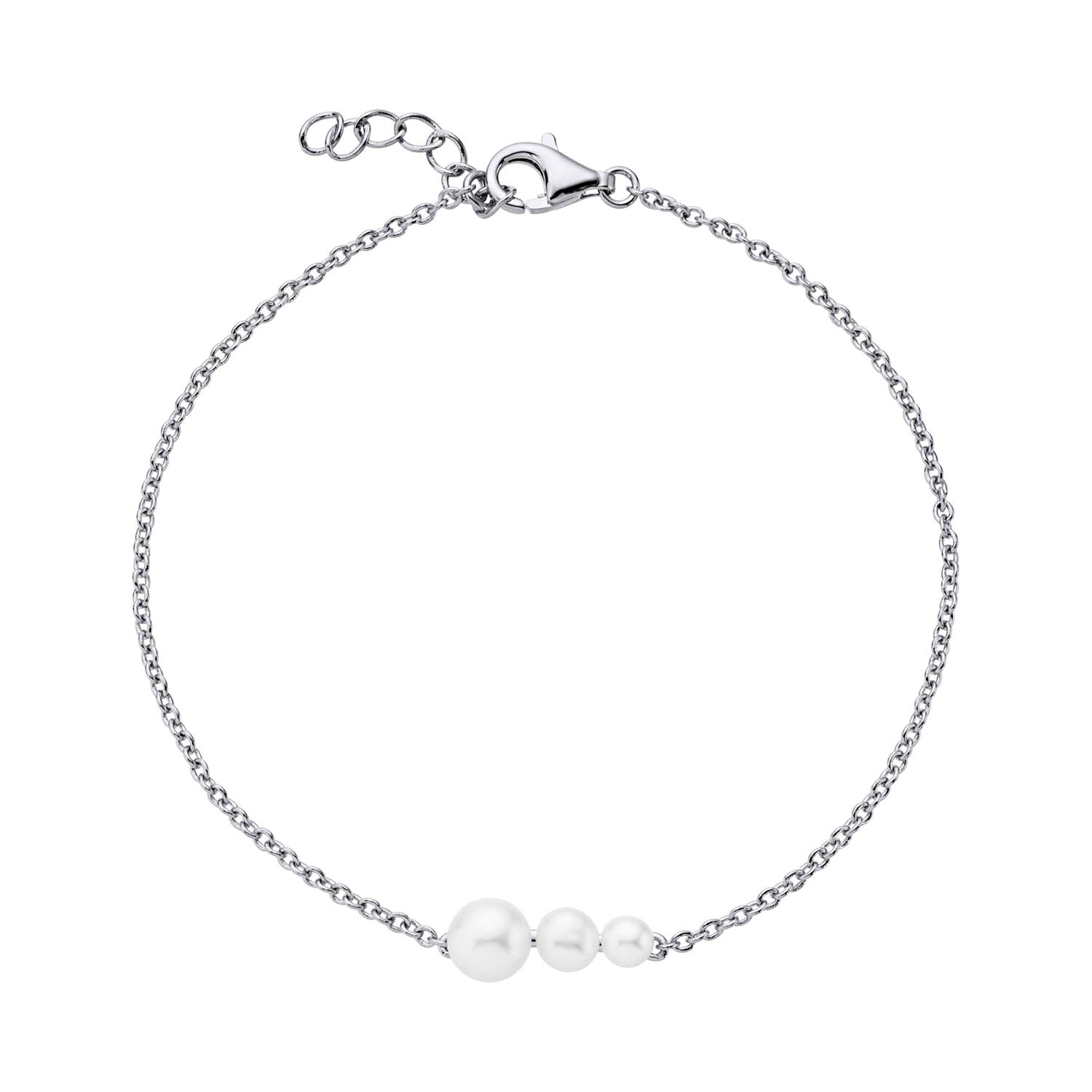 Billede af LuvaLu Jewellery - Pearly Line armbånd Sølv sterlingsølv