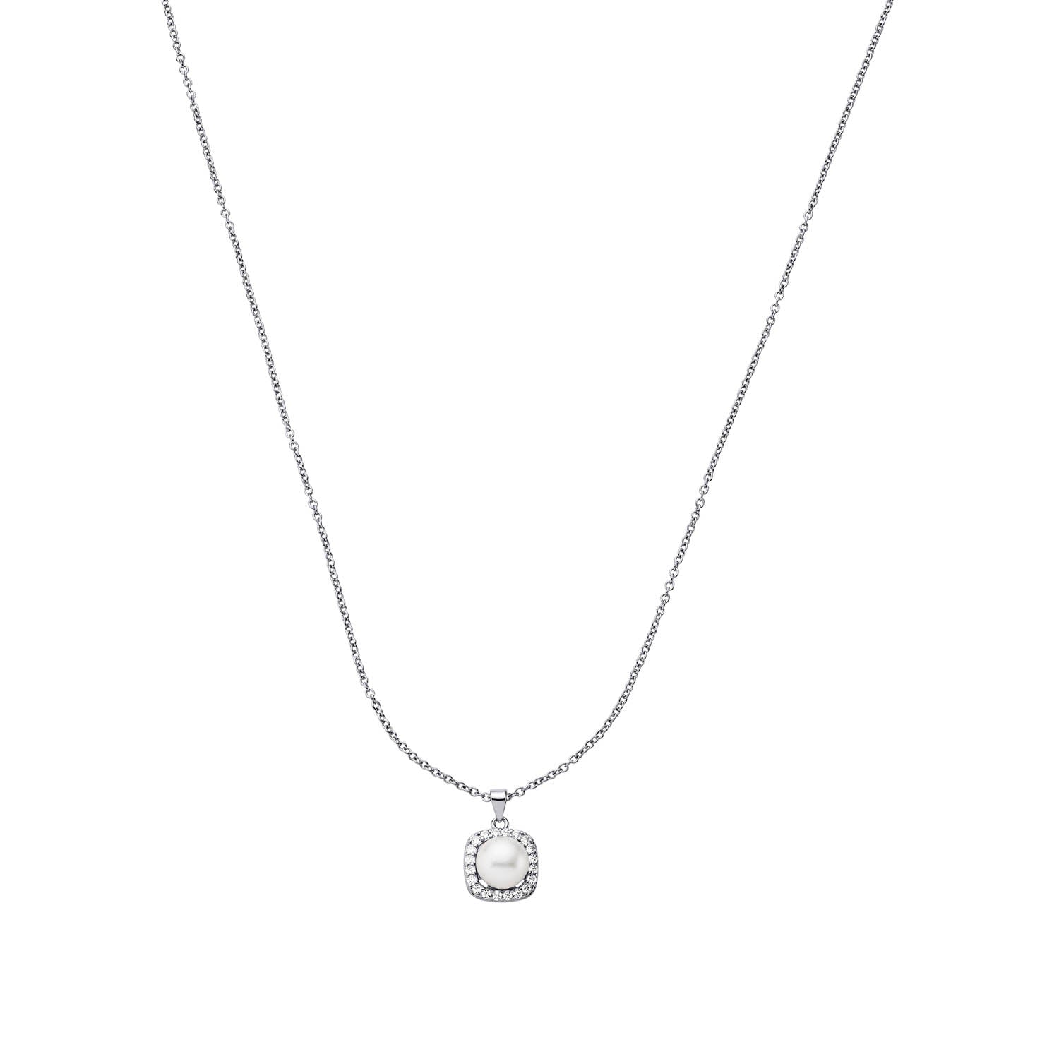 Se LuvaLu Jewellery - Pearly Shine halskæde Sølv sterlingsølv hos Vibholm.dk