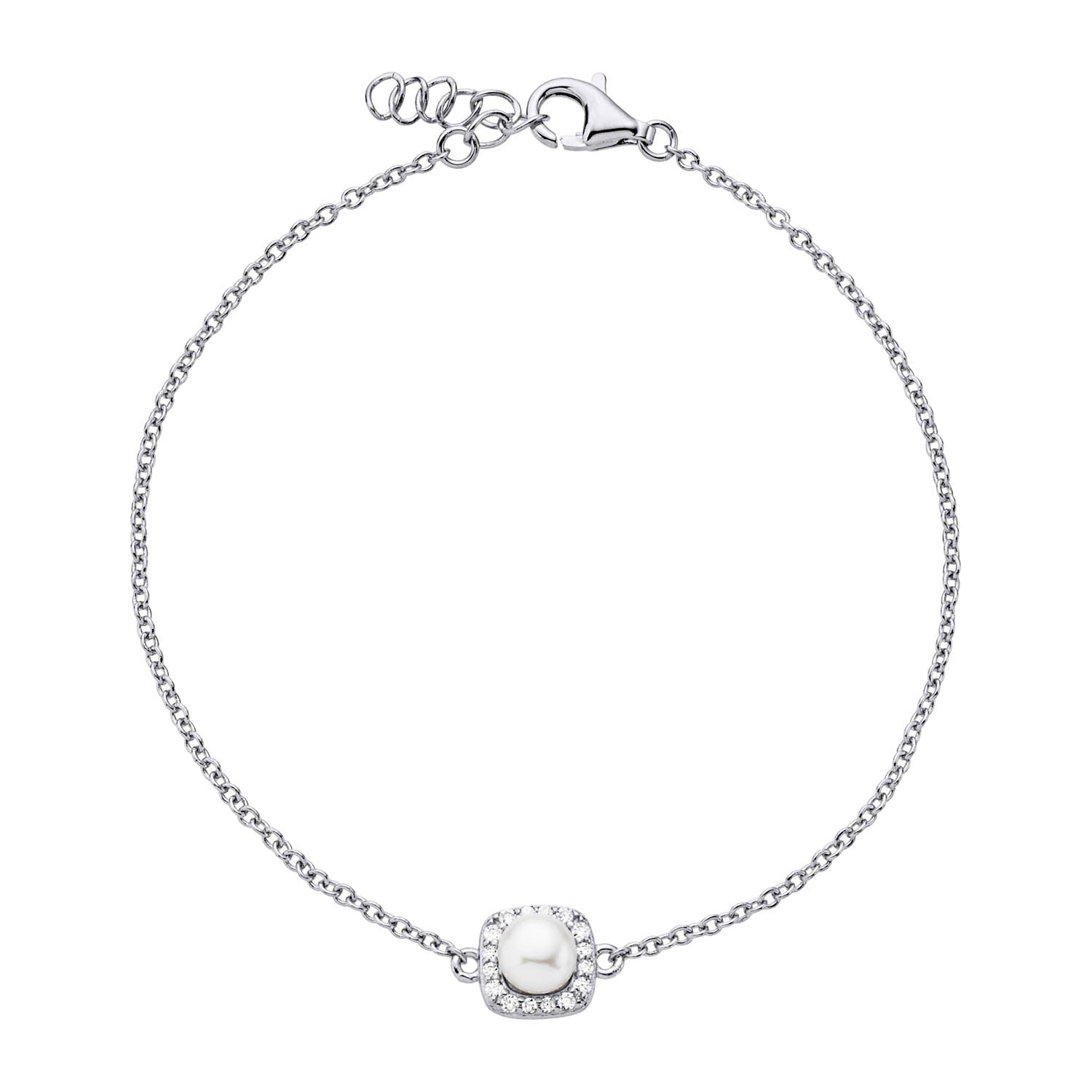 Se LuvaLu Jewellery - Pearly Shine armbånd Sølv sterlingsølv hos Vibholm.dk