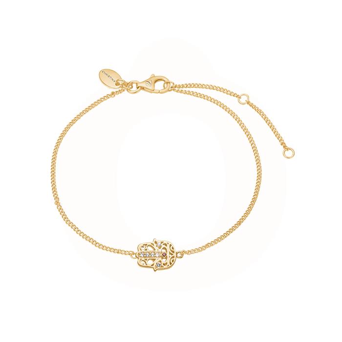 Se Christina Design London Jewelry & Watches - Hamsa Hand Armbånd forgyldt sølv 601-G32 hos Vibholm.dk