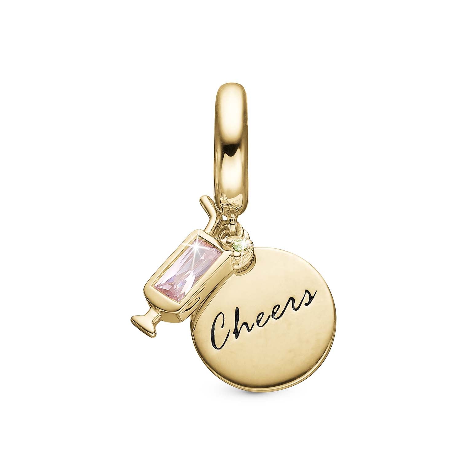 Billede af Christina Design London Jewelry & Watches - Cheers Charm forgyldt 6 mm.