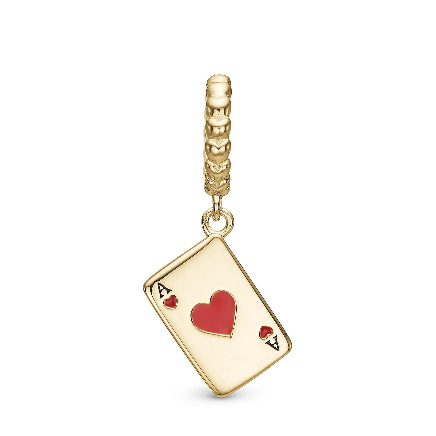 Se Christina Design London Jewelry & Watches - Ace of Hearts charm forgyldt 6 mm. hos Vibholm.dk