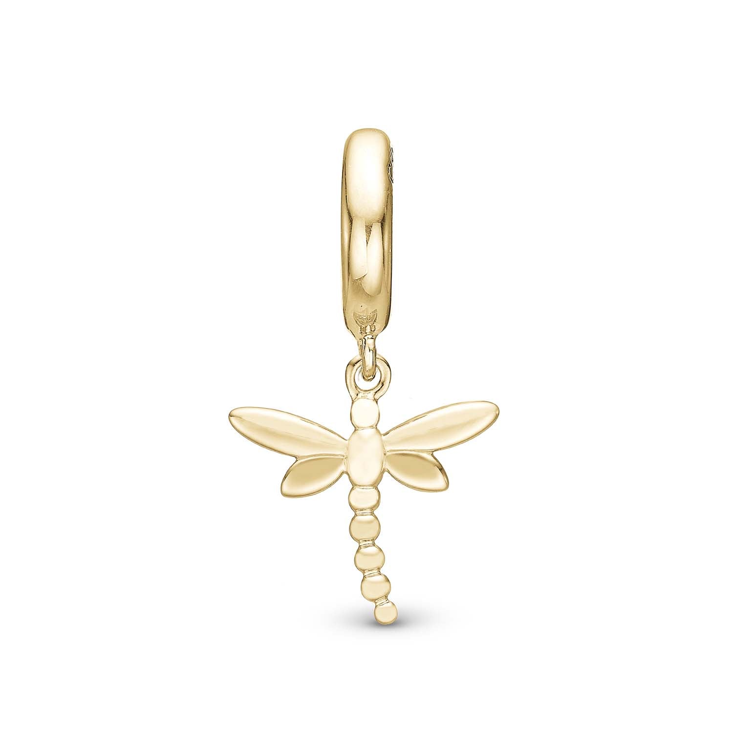 Billede af Christina Design London Jewelry & Watches - Dragonfly charm, 6 mm Forgyldt sterlingsølv