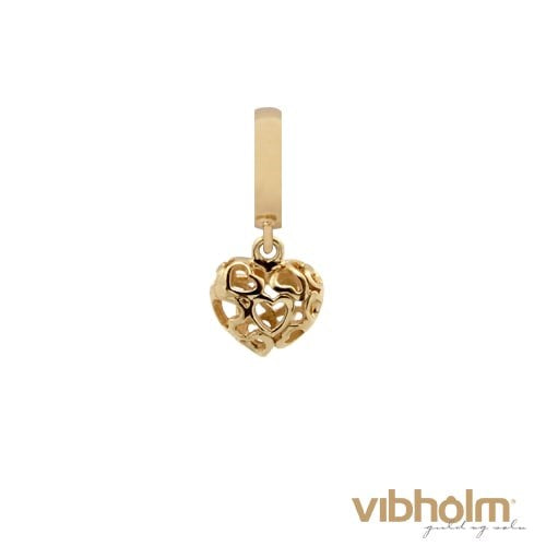 Billede af Christina Design London Jewelry & Watches - Heart Beat Love Charm forgyldt sølv