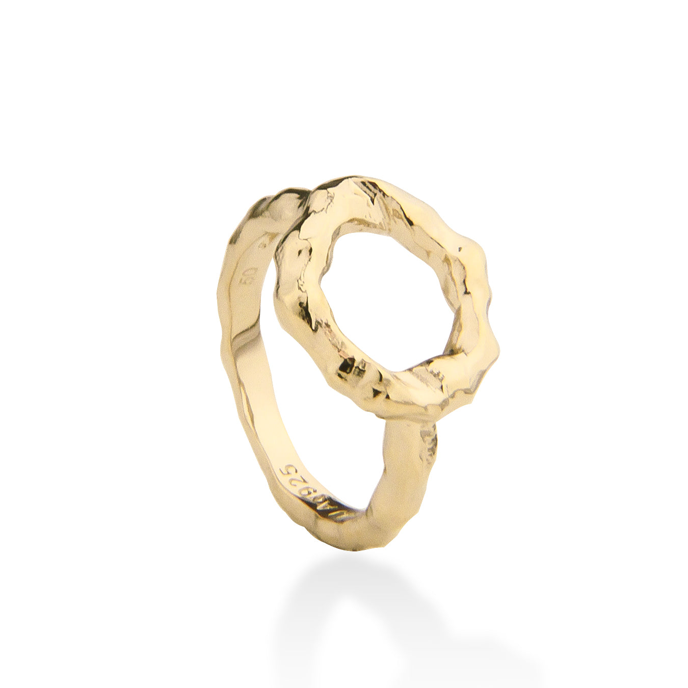 Billede af Jeberg Jewellery - Circle of Love ring Forgyldt sølv sterlingsølv