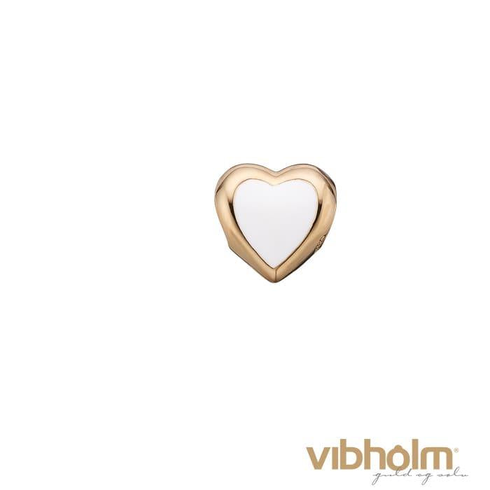 Se Christina Design London Jewelry & Watches - Big Enamel Heart Charm forgyldt sølv 623-G14 hos Vibholm.dk