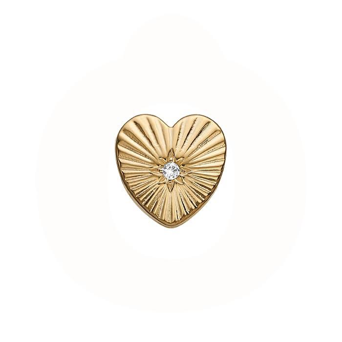 Se Christina Design London Jewelry & Watches - Sunshine Heart Charm forgyldt sølv 623-G192 hos Vibholm.dk