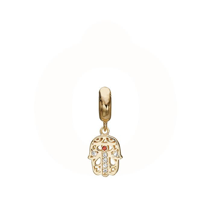 Se Christina Design London Jewelry & Watches - Hamsa Hand Charm forgyldt 623-G214 hos Vibholm.dk