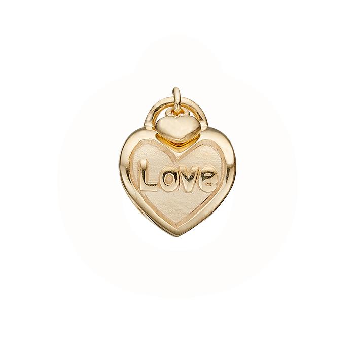 Se Christina Design London Jewelry & Watches - Love Lock Charm forgyldt sølv hos Vibholm.dk