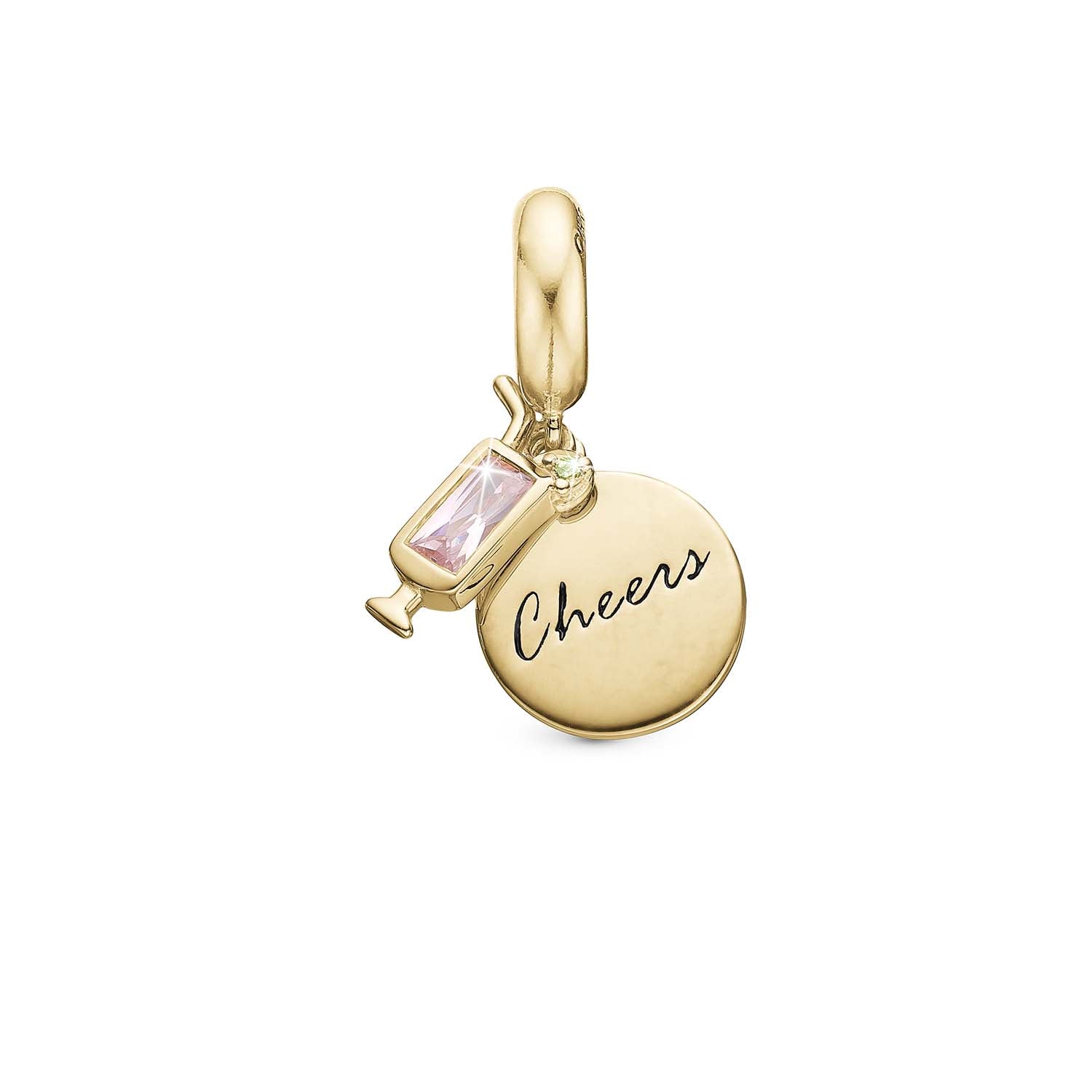 Se Christina Design London Jewelry & Watches - Cheers charm forgyldt 4 mm. hos Vibholm.dk