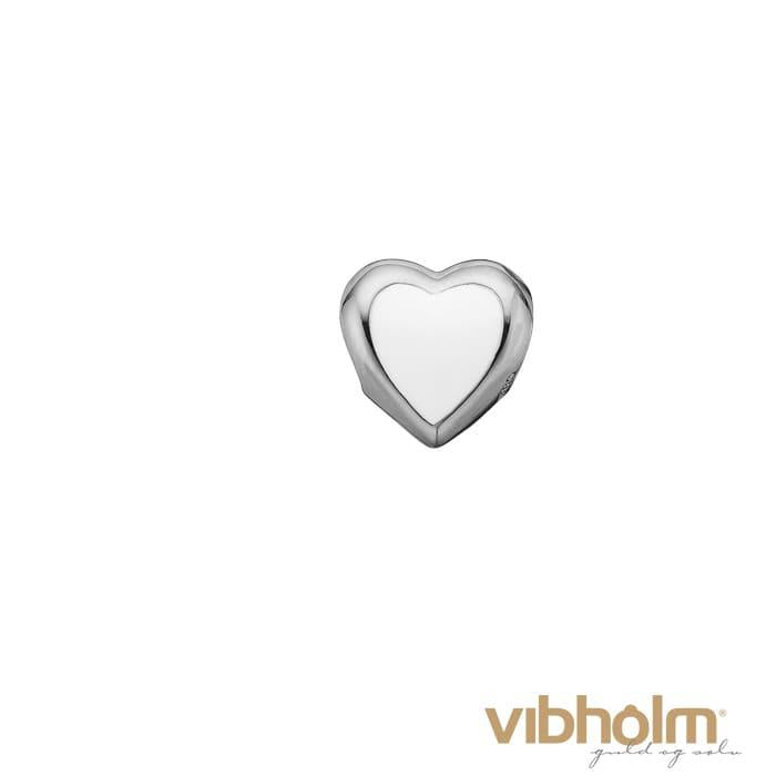 Se Christina Design London Jewelry & Watches - Big Enamel Heart Charm sterlingsølv 623-S14 hos Vibholm.dk