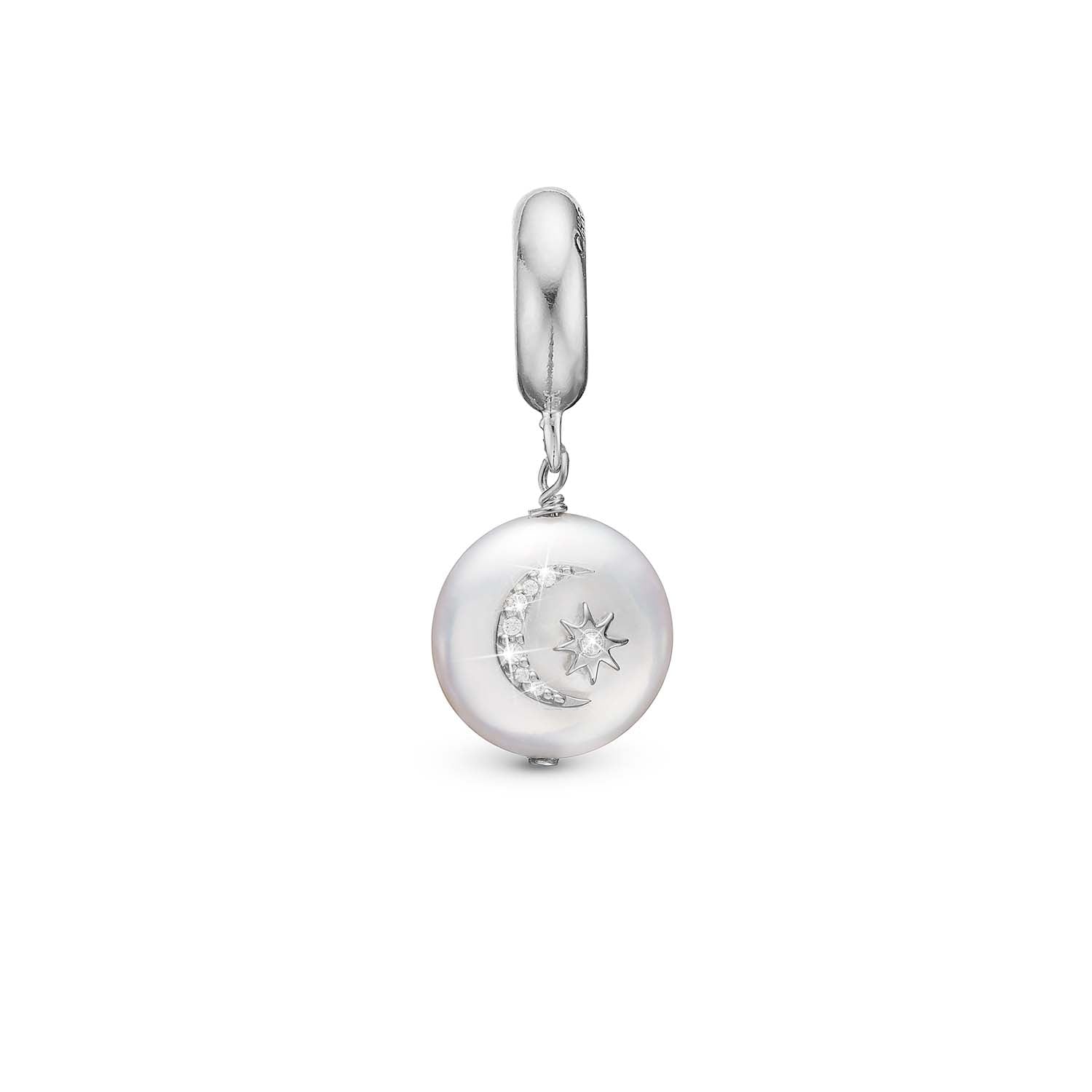 Se Christina Design London Jewelry & Watches - Sun Moon charm, 4 mm Sterlingsølv hos Vibholm.dk