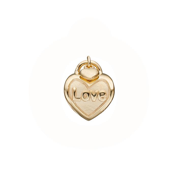Billede af Christina Design London Jewelry & Watches - Love Lock Charm forgyldt sølv 630-G210