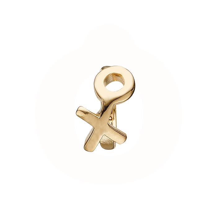 Se Christina Design London Jewelry & Watches - Hugs Kisses charm forgyldt 650-G49 hos Vibholm.dk