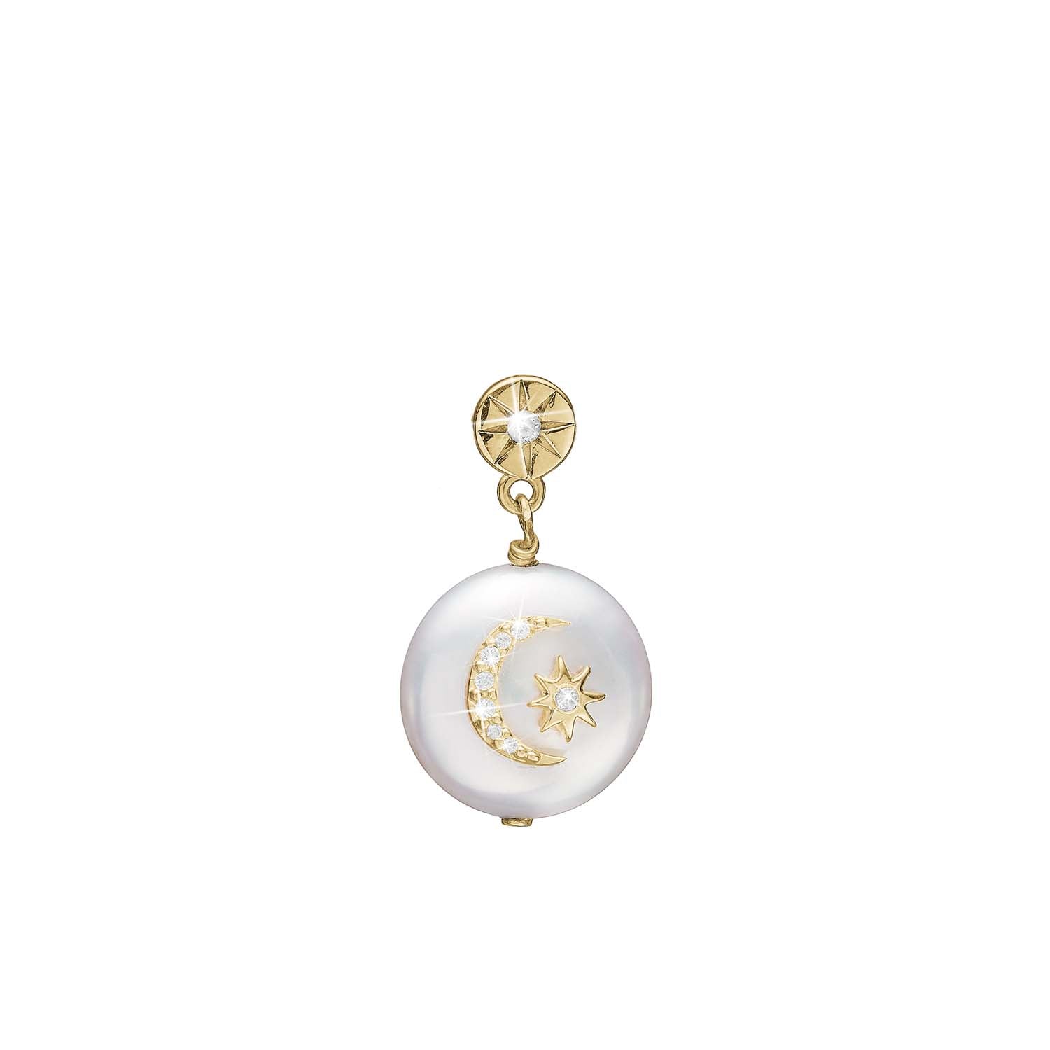 Se Christina Design London Jewelry & Watches - Sun Moon vedhæng Forgyldt sterlingsølv hos Vibholm.dk