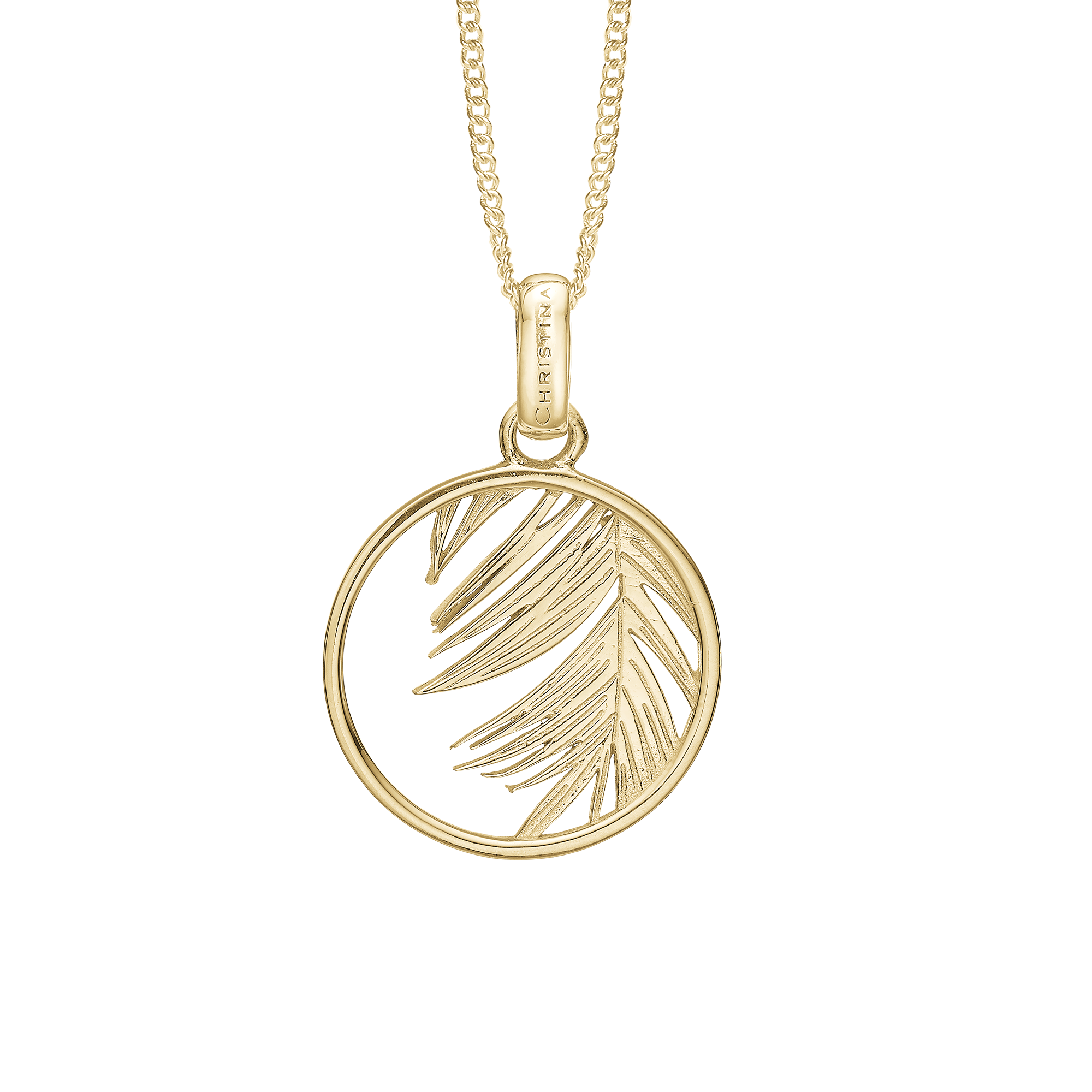 Billede af Christina Design London Jewelry & Watches - Palm Leaf vedhæng forgyldt sølv