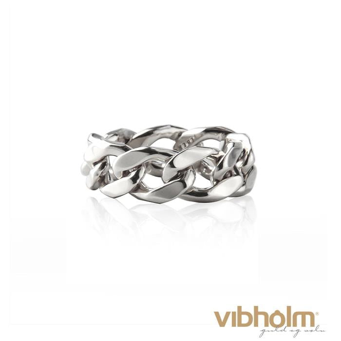 Billede af Jeberg Jewellery - Chain ring 8 mm 6942 sterlingsølv