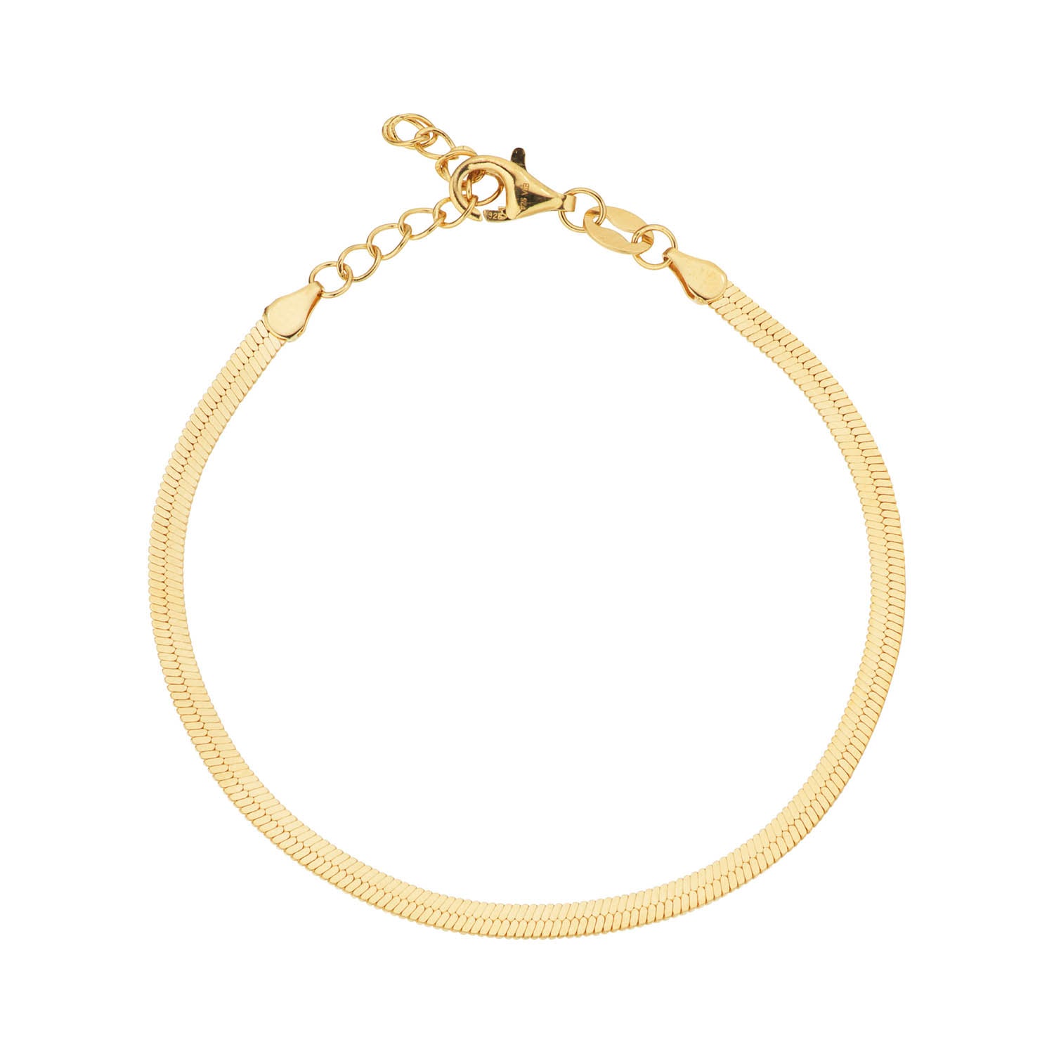 Billede af LuvaLu Jewellery - Évry armbånd, 16+3cm Forgyldt sølv sterlingsølv