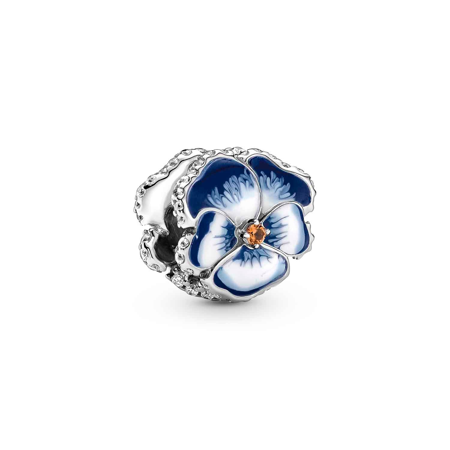 2: Pandora - Blå Stedmoderblomst charm 790777C02