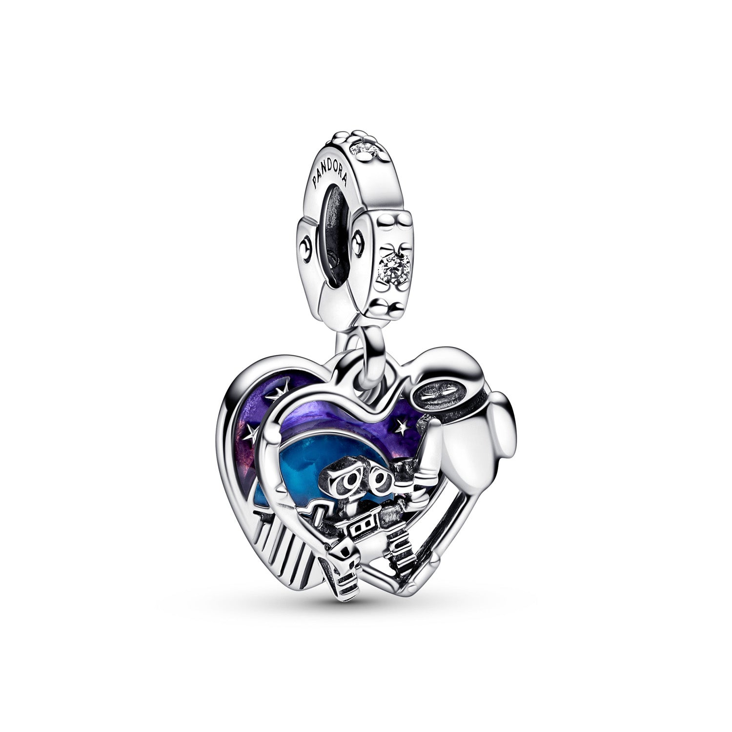 Billede af Pandora - Disney Pixar Wall-E og Eve charm sølv sterlingsølv