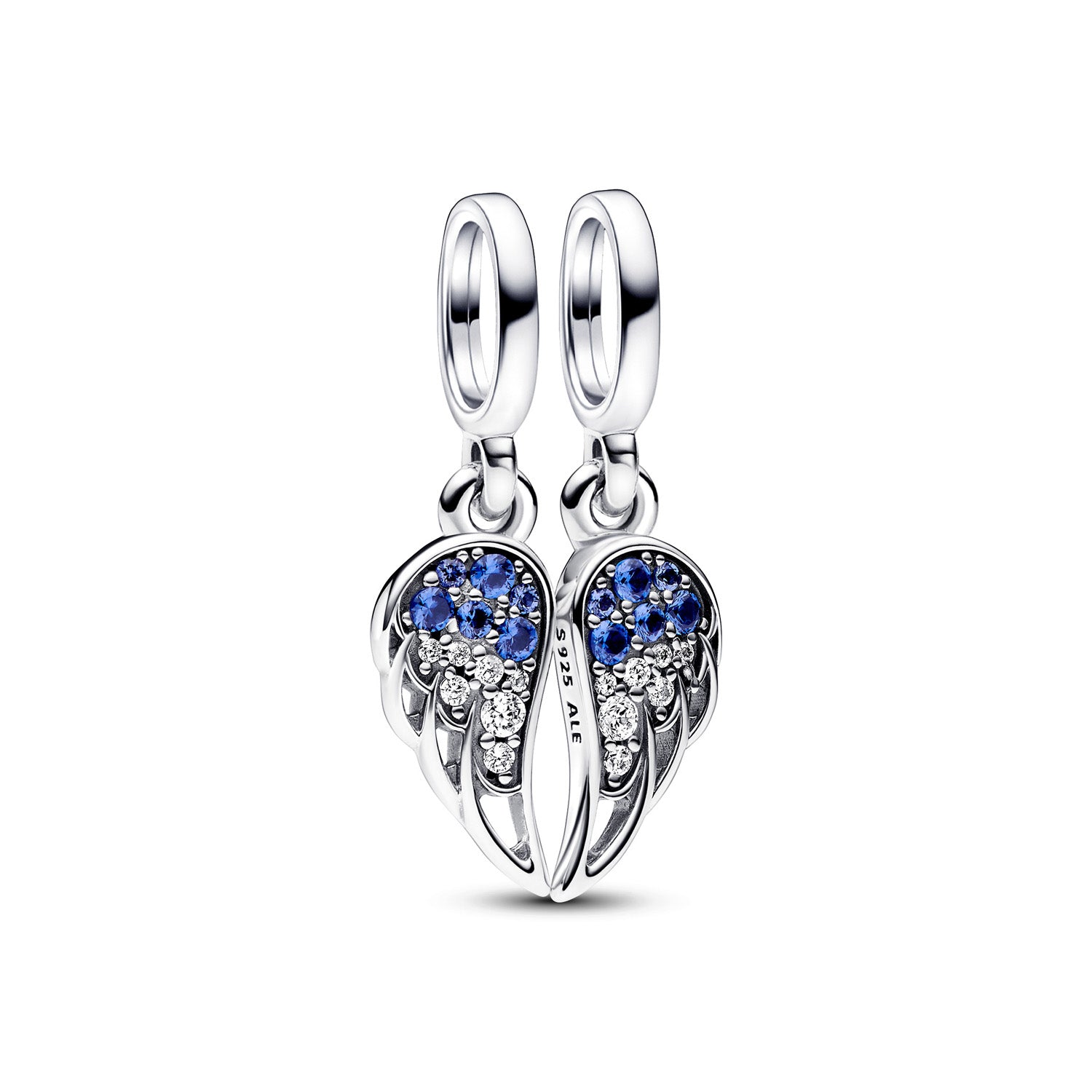 Billede af Pandora - Sparkling Splittable Angel Wings charm Sølv