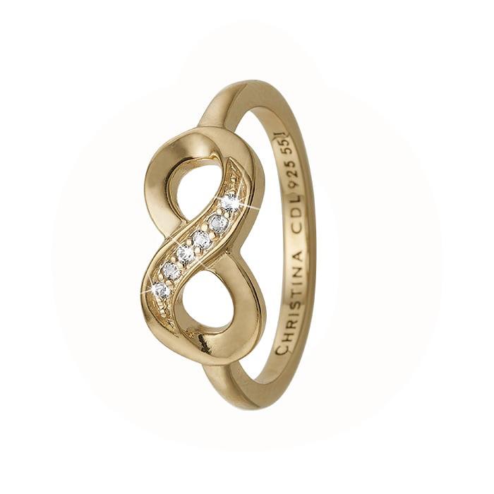 Christina Design London Jewelry & Watches - Eternity Ring Forgyldt Sølv 800-2.20.B