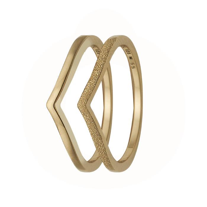 Christina Design London Jewelry & Watches - Double Mountains Ring Forgyldt Sølv 800-2.21.B