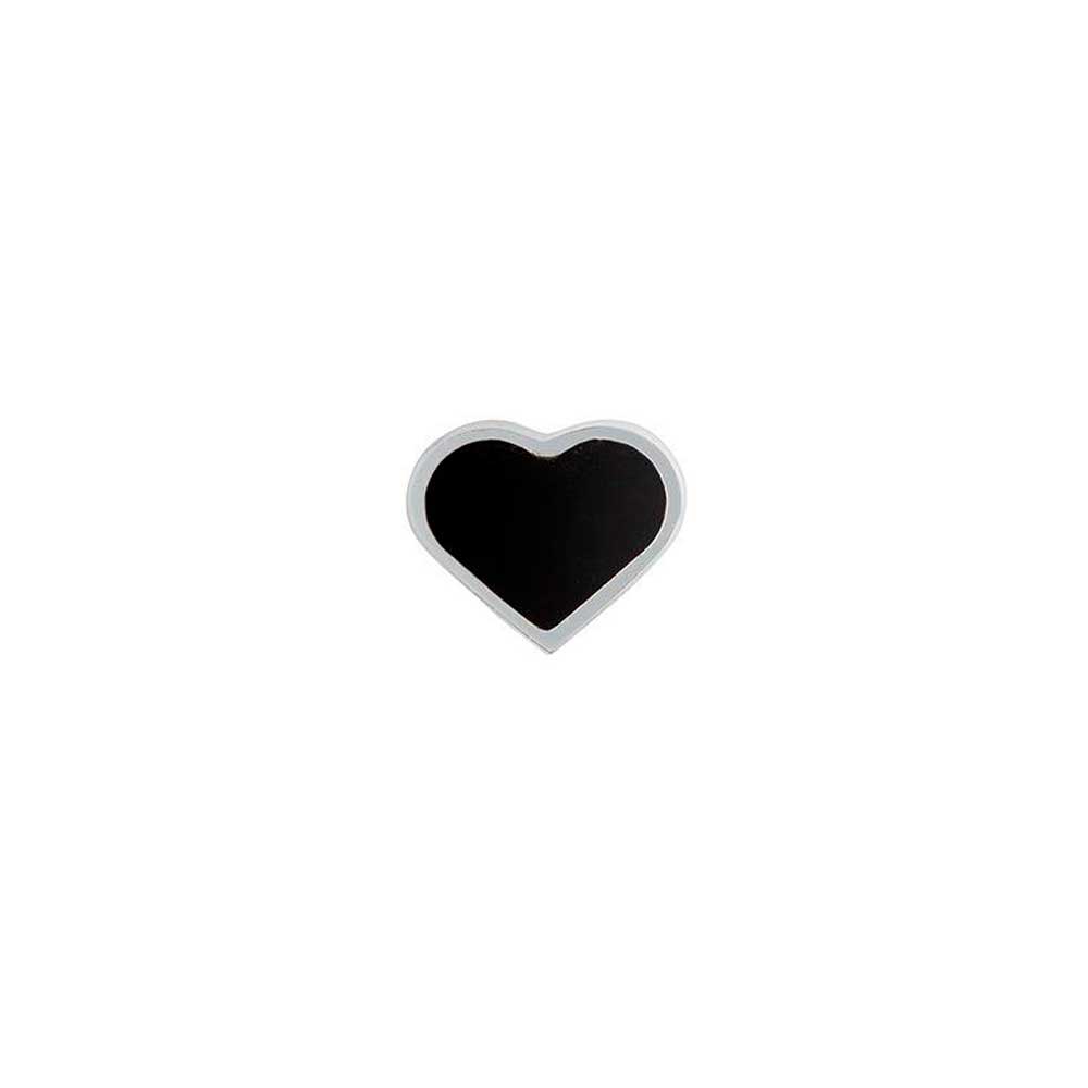 DESIGN LETTERS - Enamel Heart charm sterlingsølv 90302003BLACK