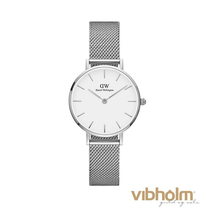 Se Daniel Wellington - Classic Petite Sterling White Ur 28 mm stål ADW00100220 hos Vibholm.dk