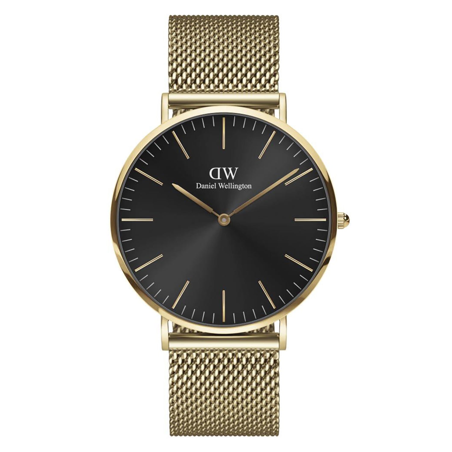 Se Daniel Wellington - Classic Onyx ur, 40 mm guld PVD Rustfrit stål hos Vibholm.dk