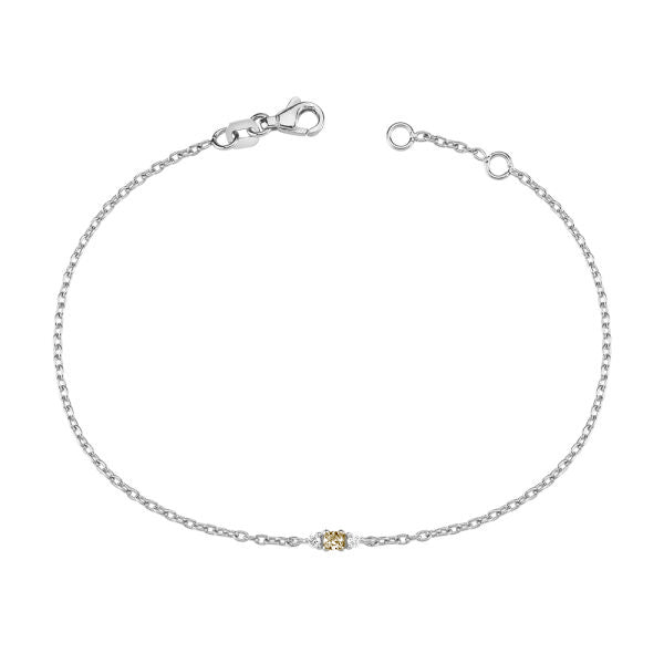 #3 - Nuran - Petit Champagne armbånd 14 kt. hvidguld