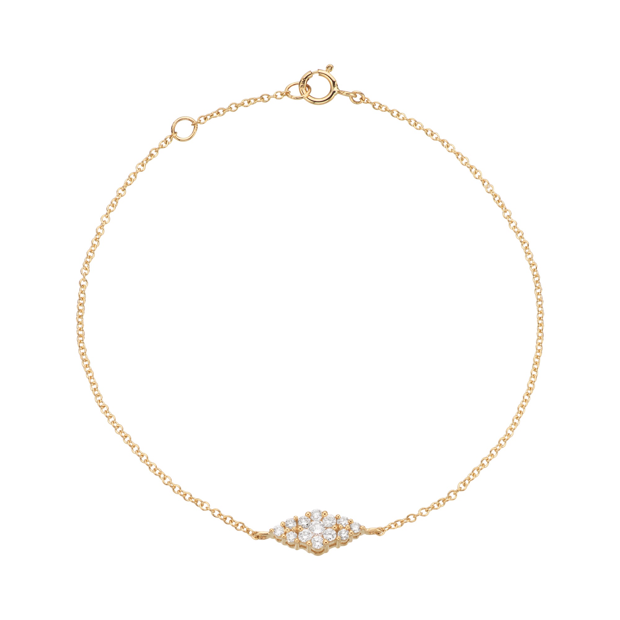 Billede af Diamond Collection by Vibholm - Armbånd, 0,28 ct. w/si, 19 cm 14 kt. guld