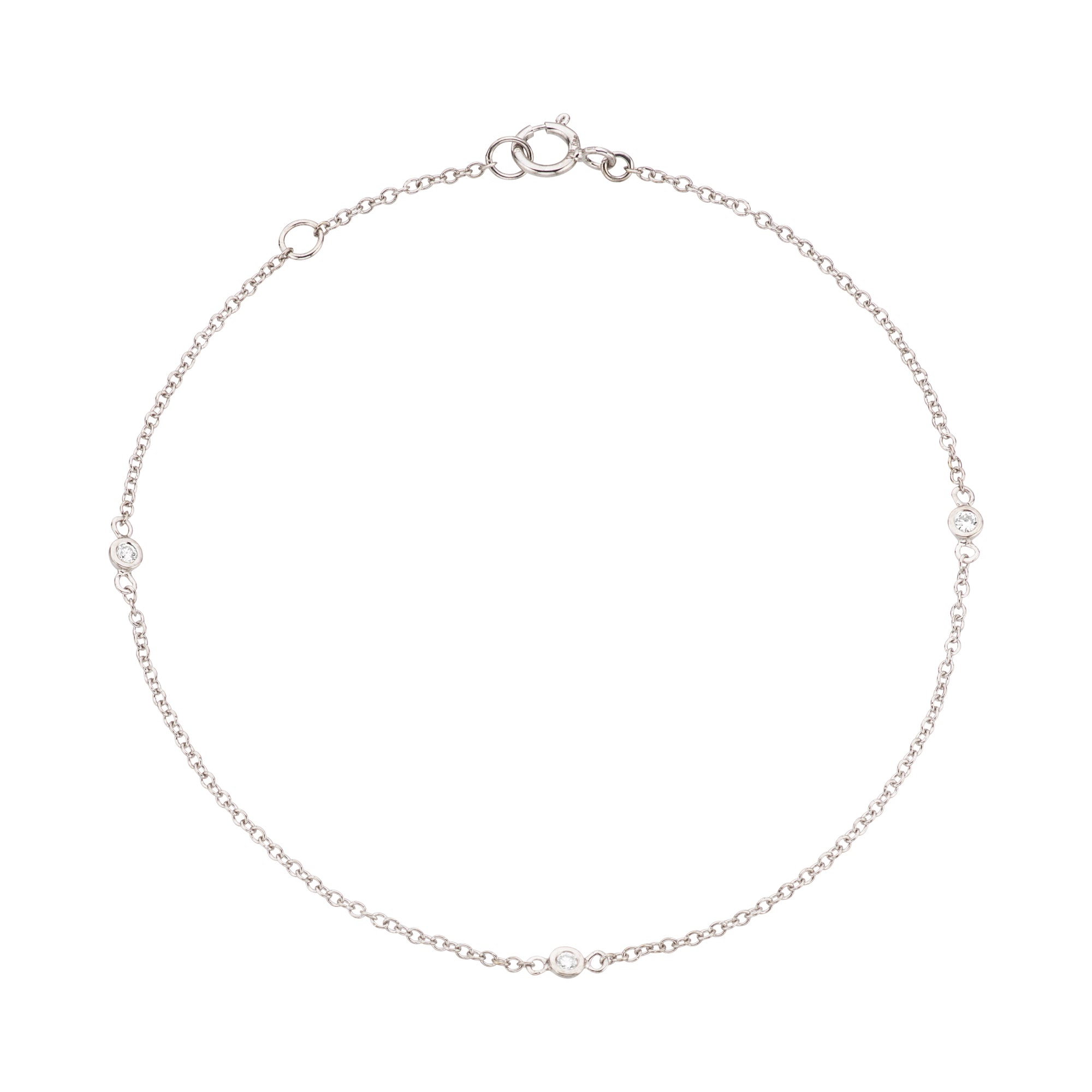 Billede af Diamond Collection by Vibholm - Armbånd, 0,09 ct. w/si, 19 cm 14 kt. hvidguld