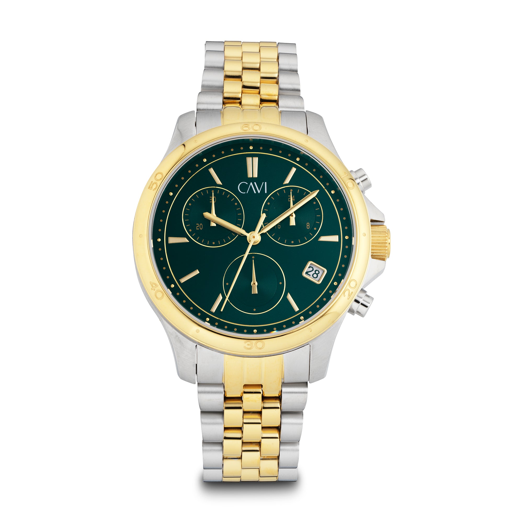 Billede af CAVI Watches - Vega Green ur bicolor stål 38 mm