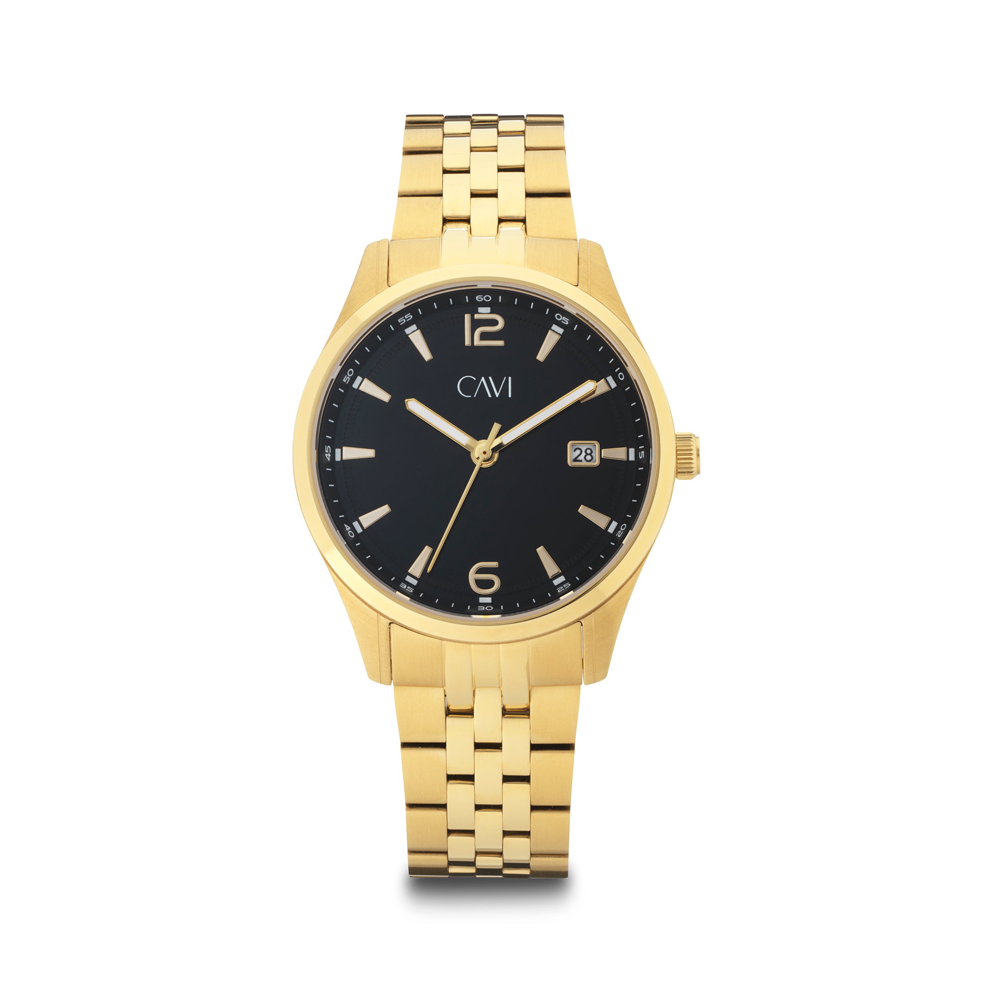 Billede af CAVI Watches - Luna Black ur guld IPG 36 mm