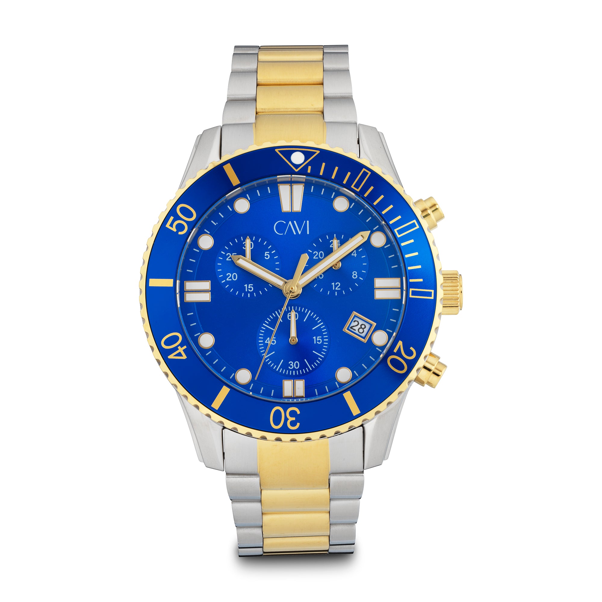 Billede af CAVI Watches - Helios Blue ur, 43 mm Bicolor stål