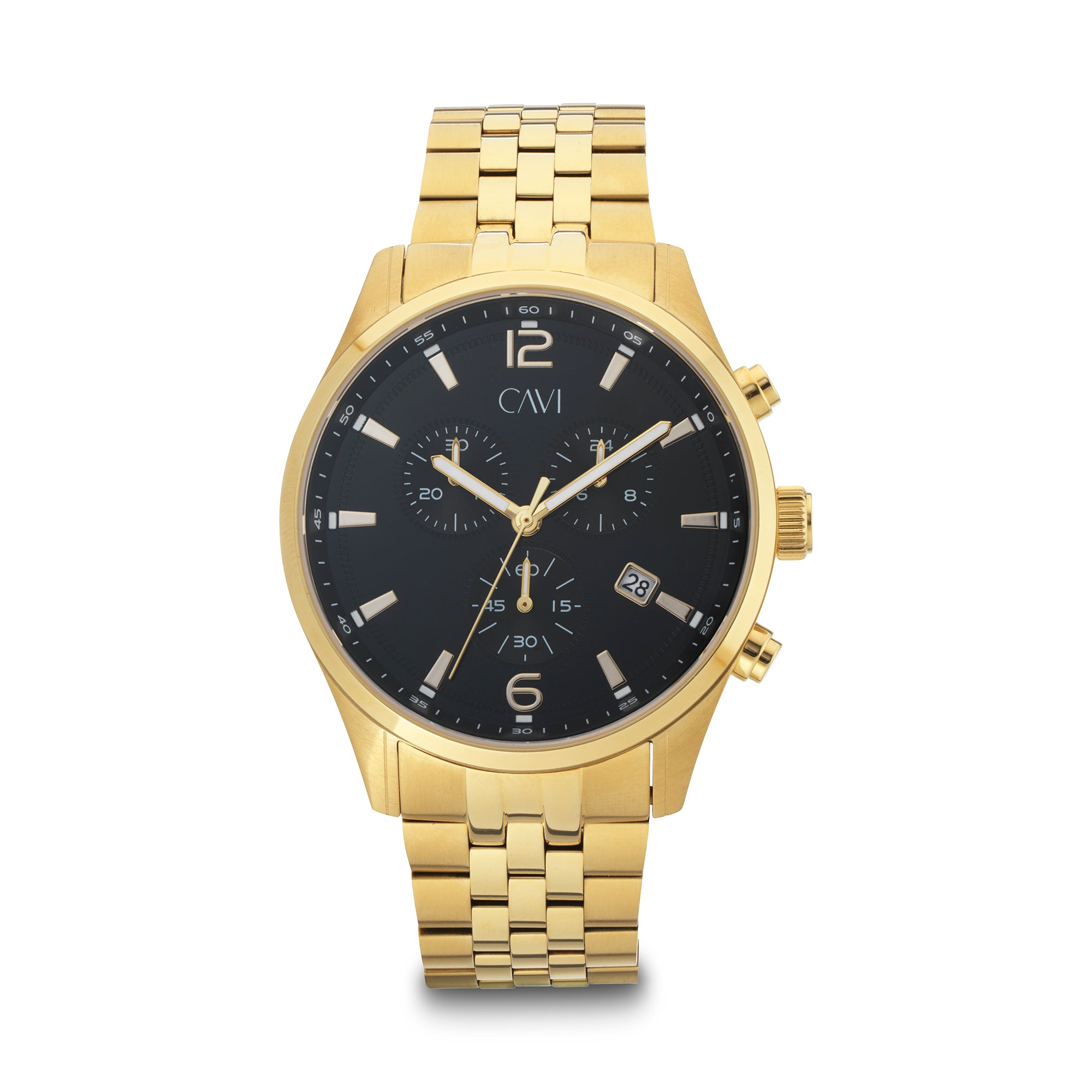 Billede af CAVI Watches - Apollo Black ur guld IPG 43 mm