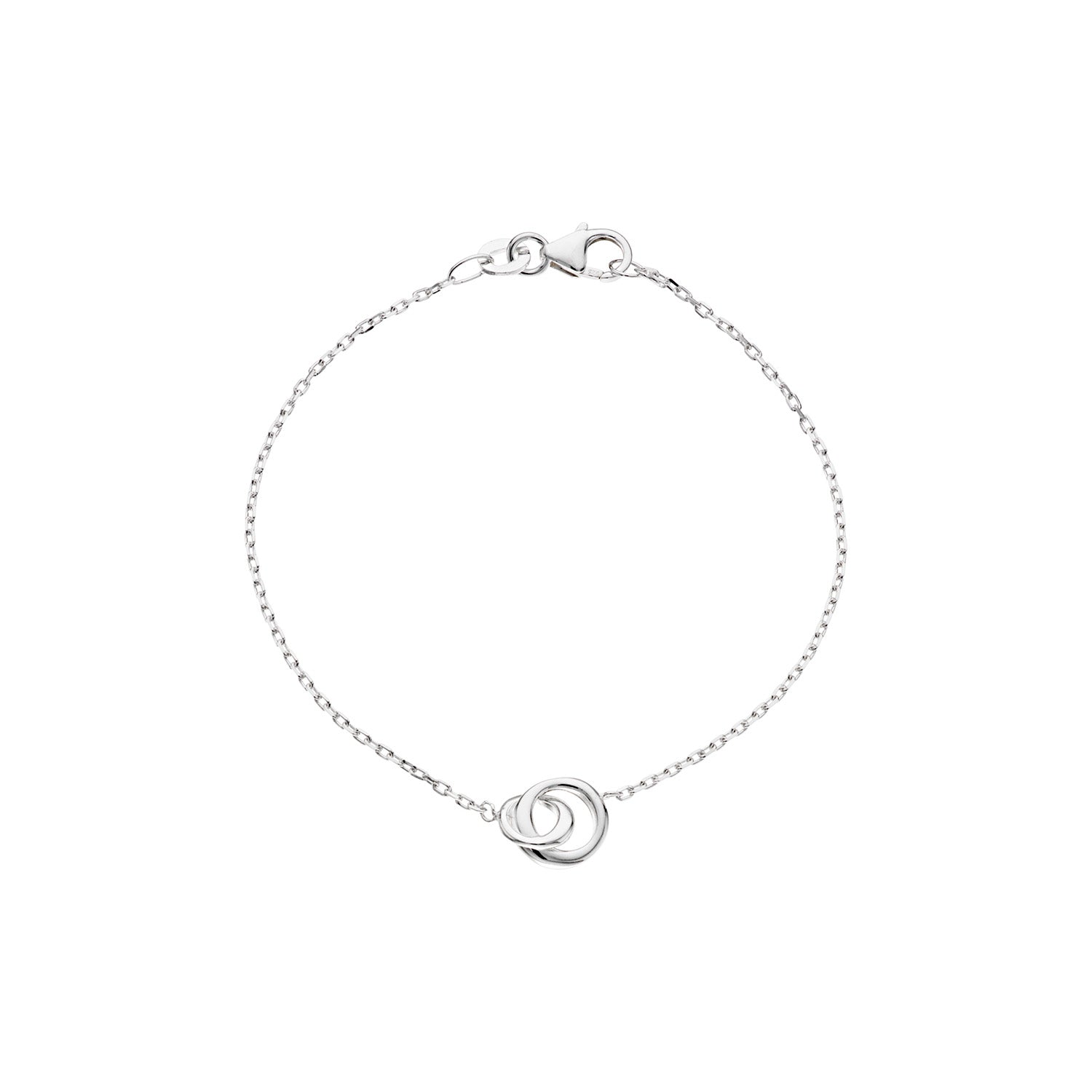 Billede af Vibholm Sølv - Dobbelt cirkel armbånd sterlingsølv