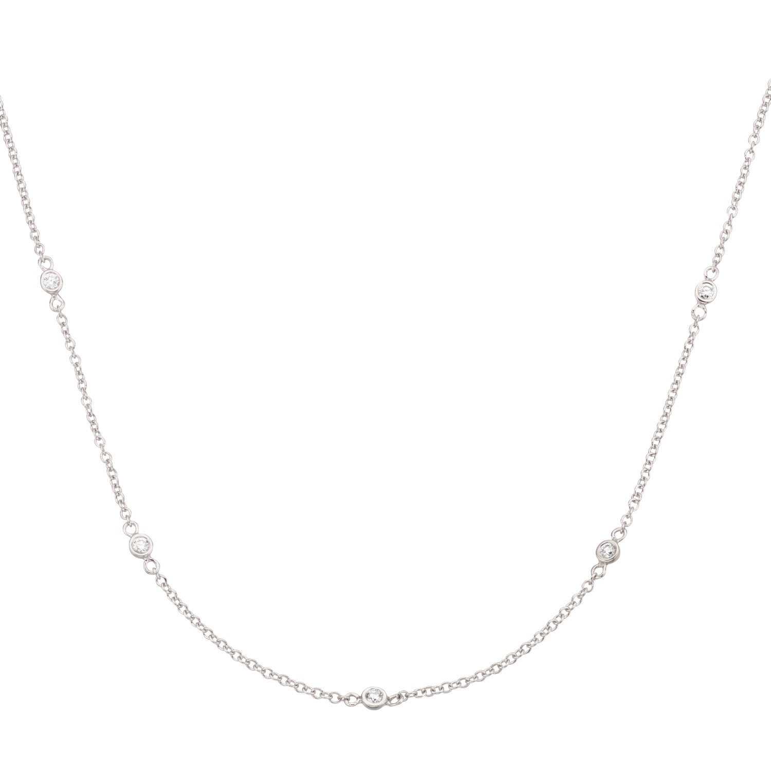 Billede af Diamond Collection by Vibholm - Halskæde, 0,30 ct. w/si, 45-50 cm 14 kt. hvidguld