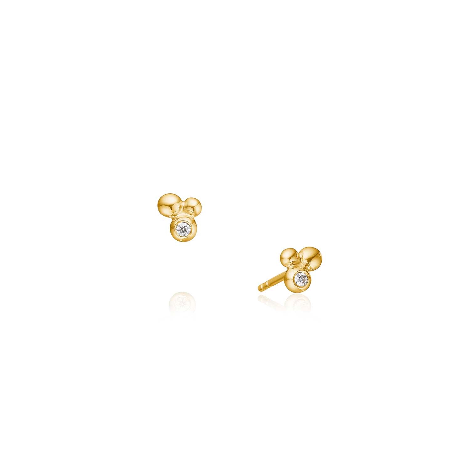 Billede af Dulong Fine Jewelry - Delphis øreringe m. diamanter 18 kt. guld 0,034 ct.