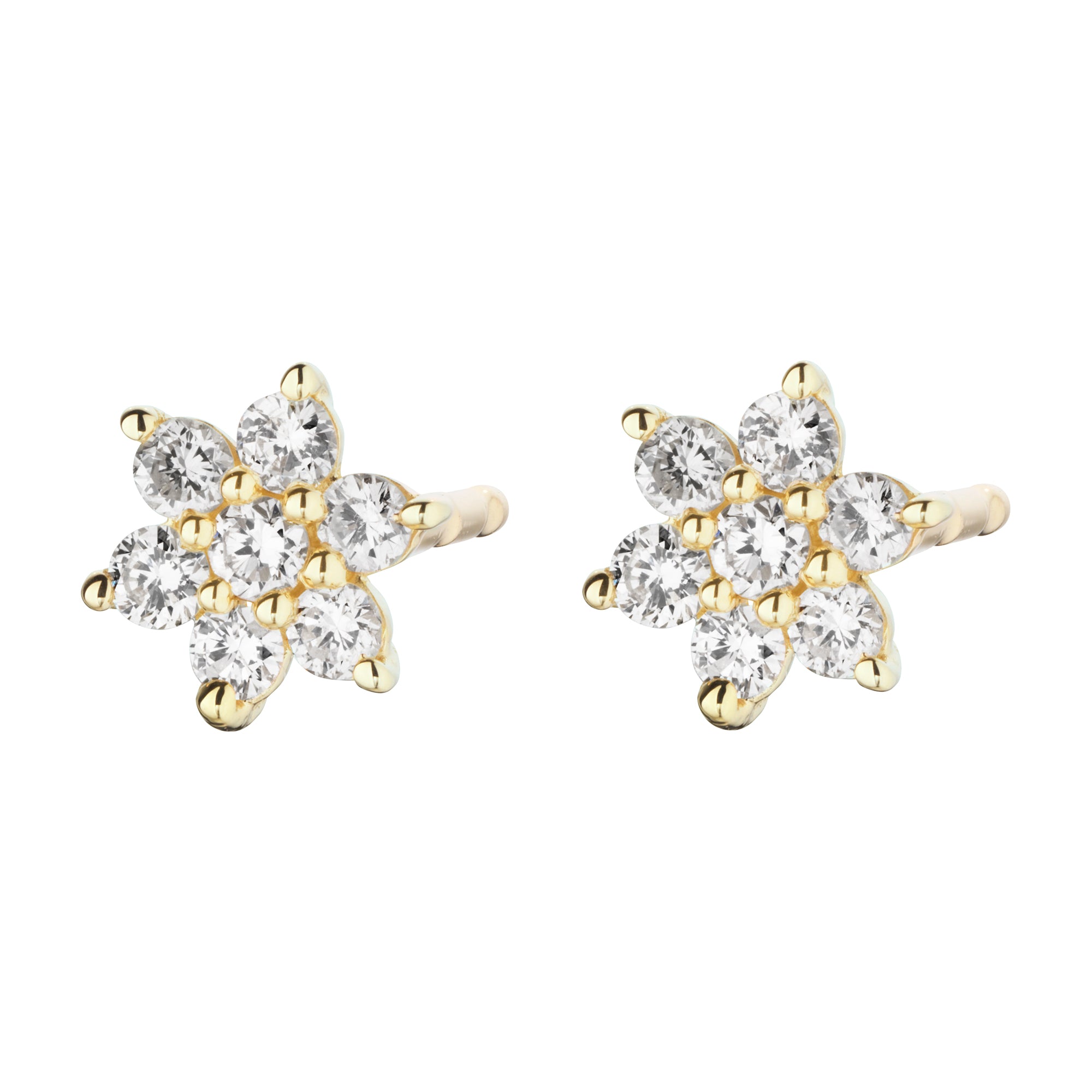 Billede af Diamond Collection by Vibholm - Fleur ørestikker, 0,24ct. 14 kt. guld