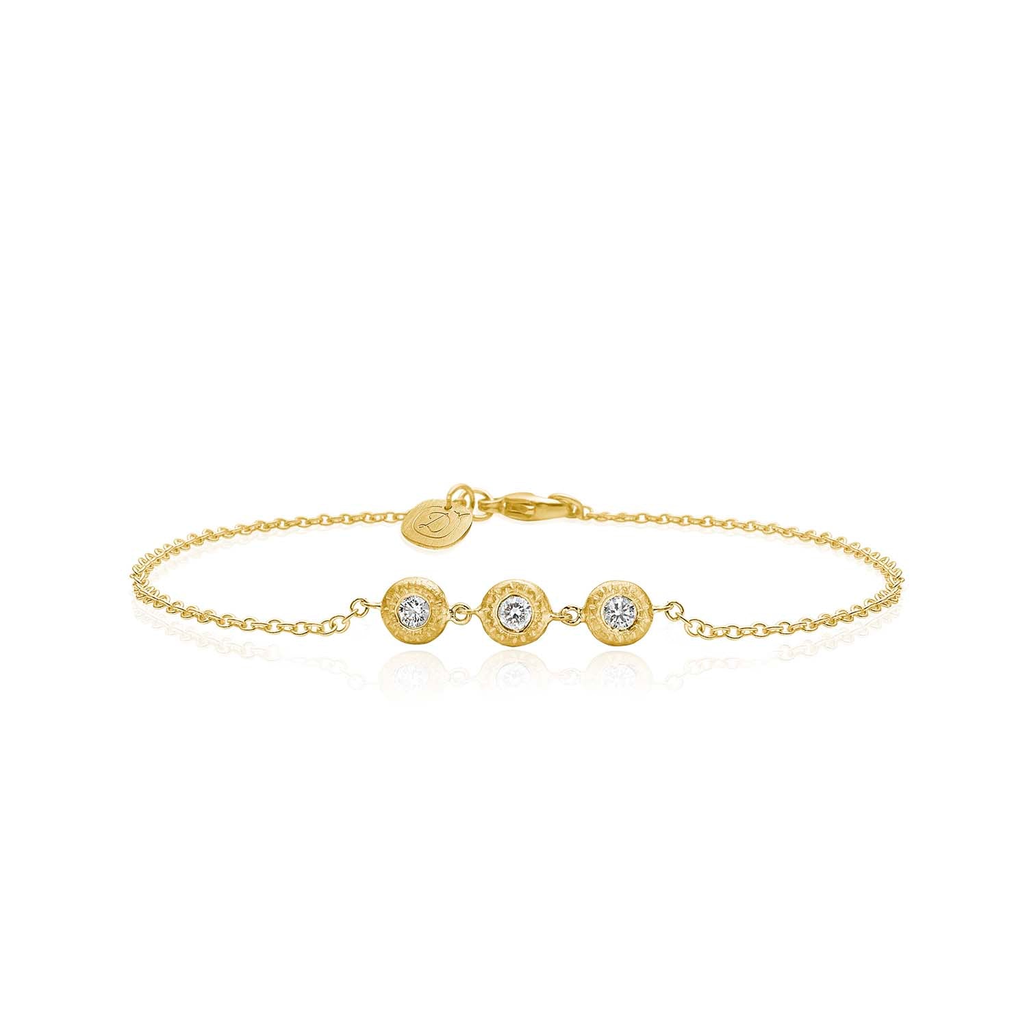 Billede af Dulong Fine Jewelry Glory armbånd m. diamanter - 18 kt. guld 0,12 ct.