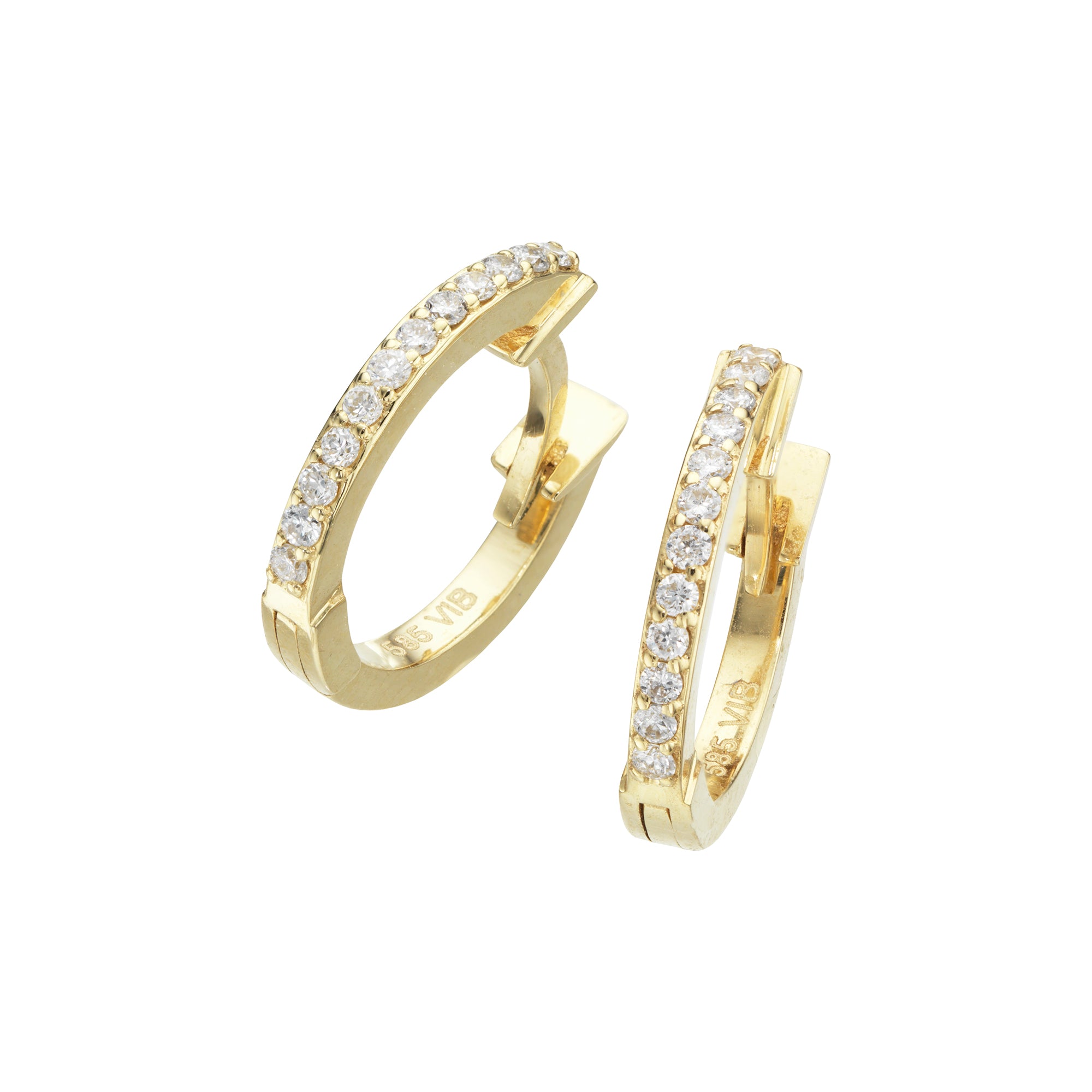 Se Diamond Collection by Vibholm - Clickcreoler, 13mm JE0303Y-14 Guld hos Vibholm.dk