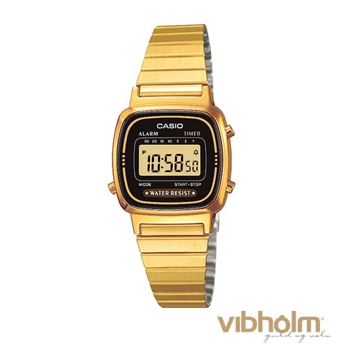 Billede af Casio - Retro Ur guldfarvet resin/stål LA670WEGA-1EF