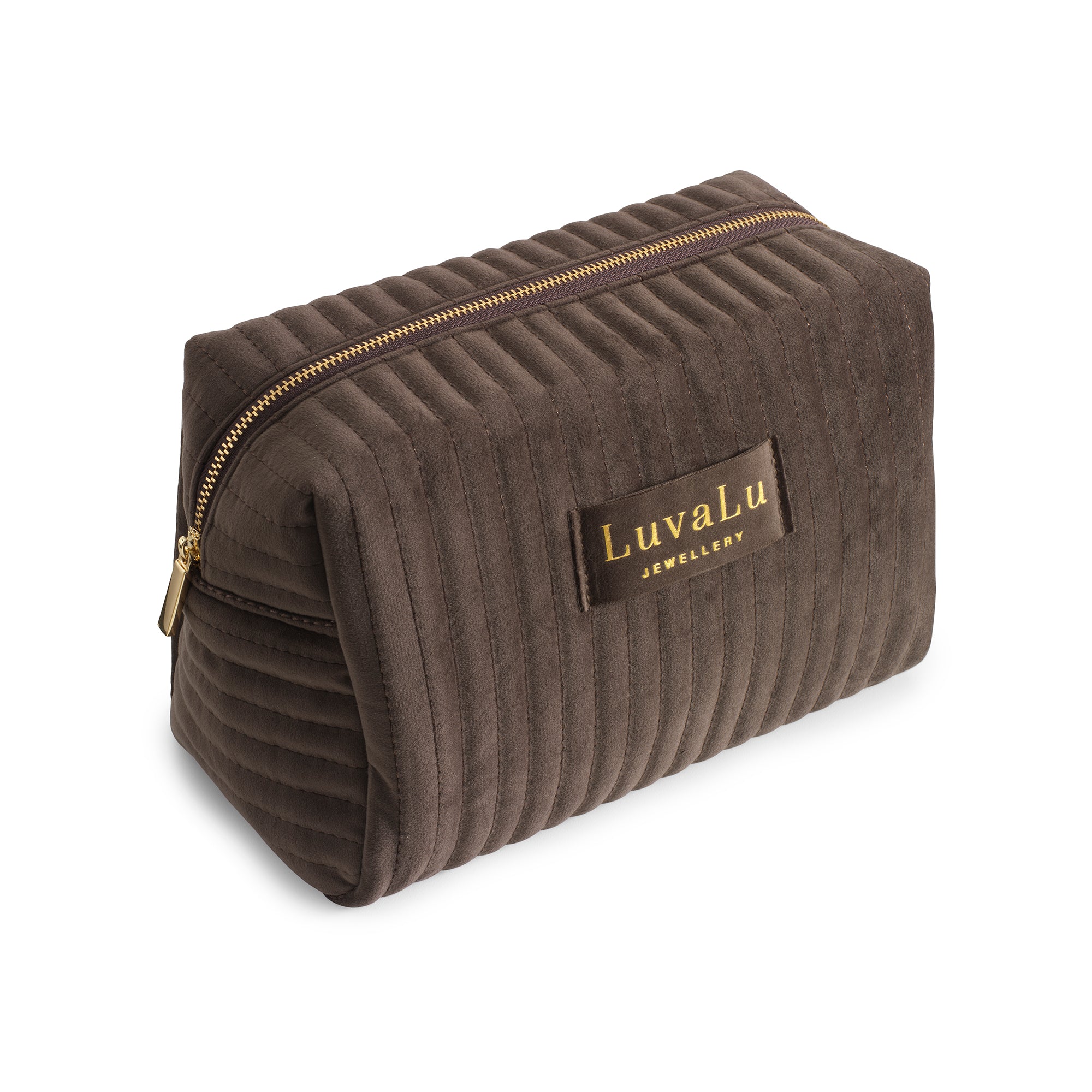 LuvaLu Jewellery - Big Brown makeup bag