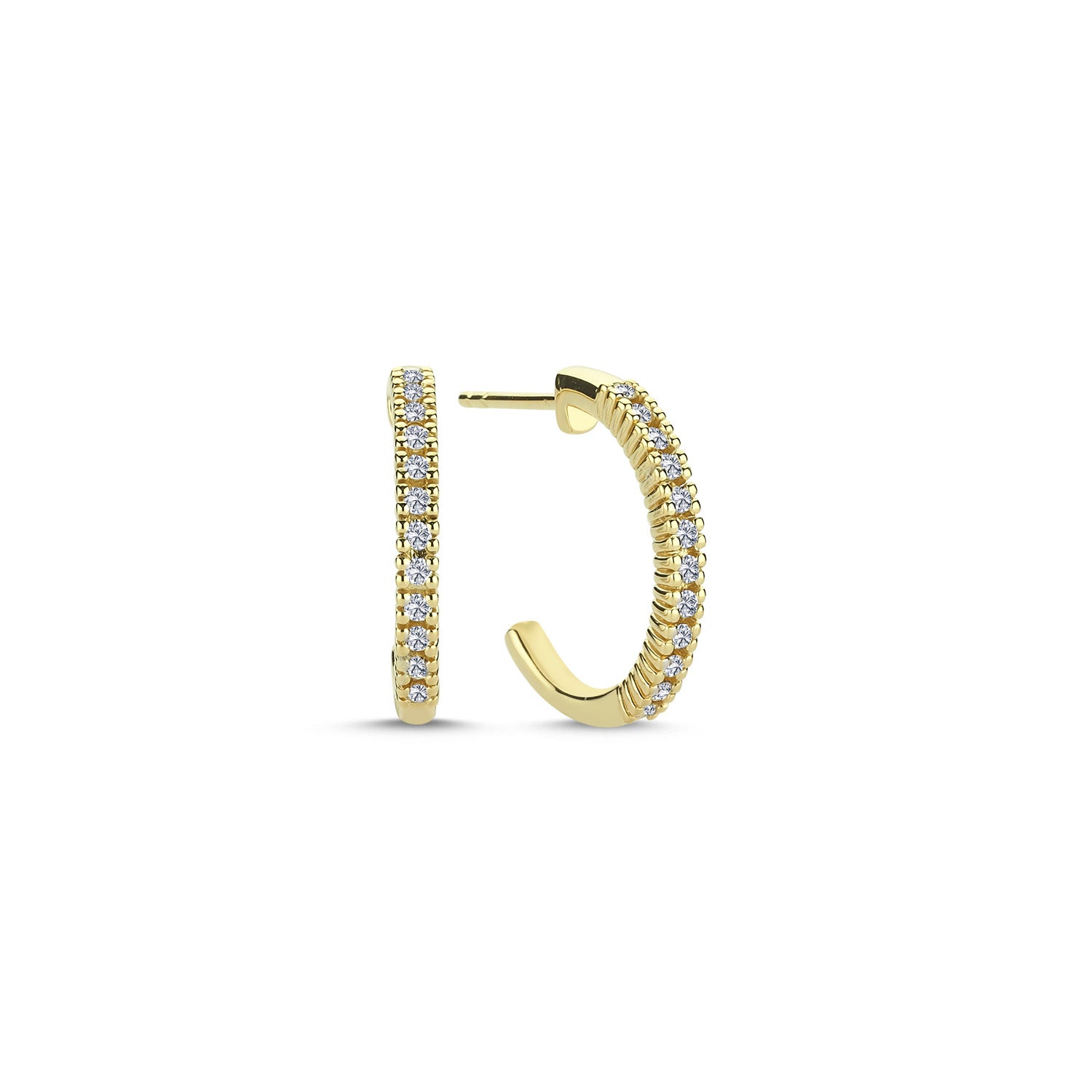 Billede af Diamond Collection by Vibholm - Creoler guld 0,38 ct.