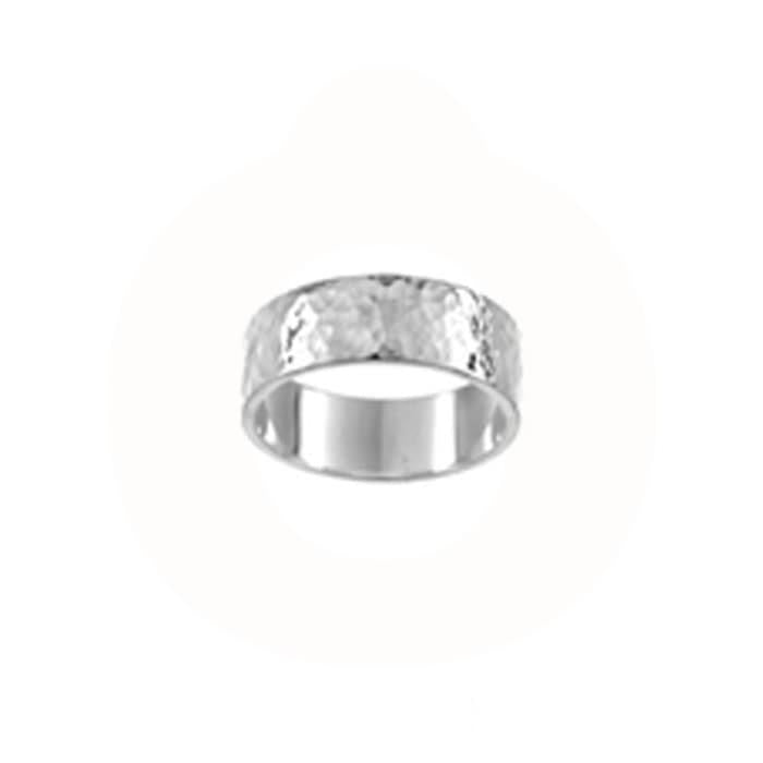 Billede af Vibholm Sølv - Hamret Ring 10 mm O46001/10M-T