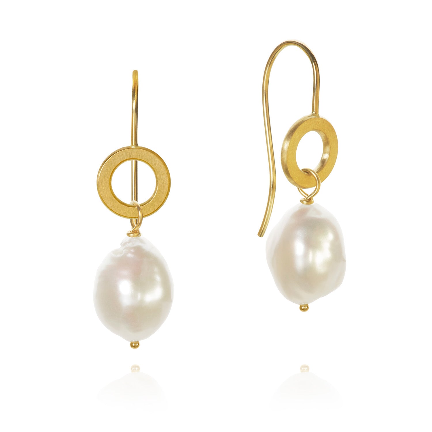 Billede af Dulong Fine Jewelry - Ocean Pearl øreringe 18 karat guld